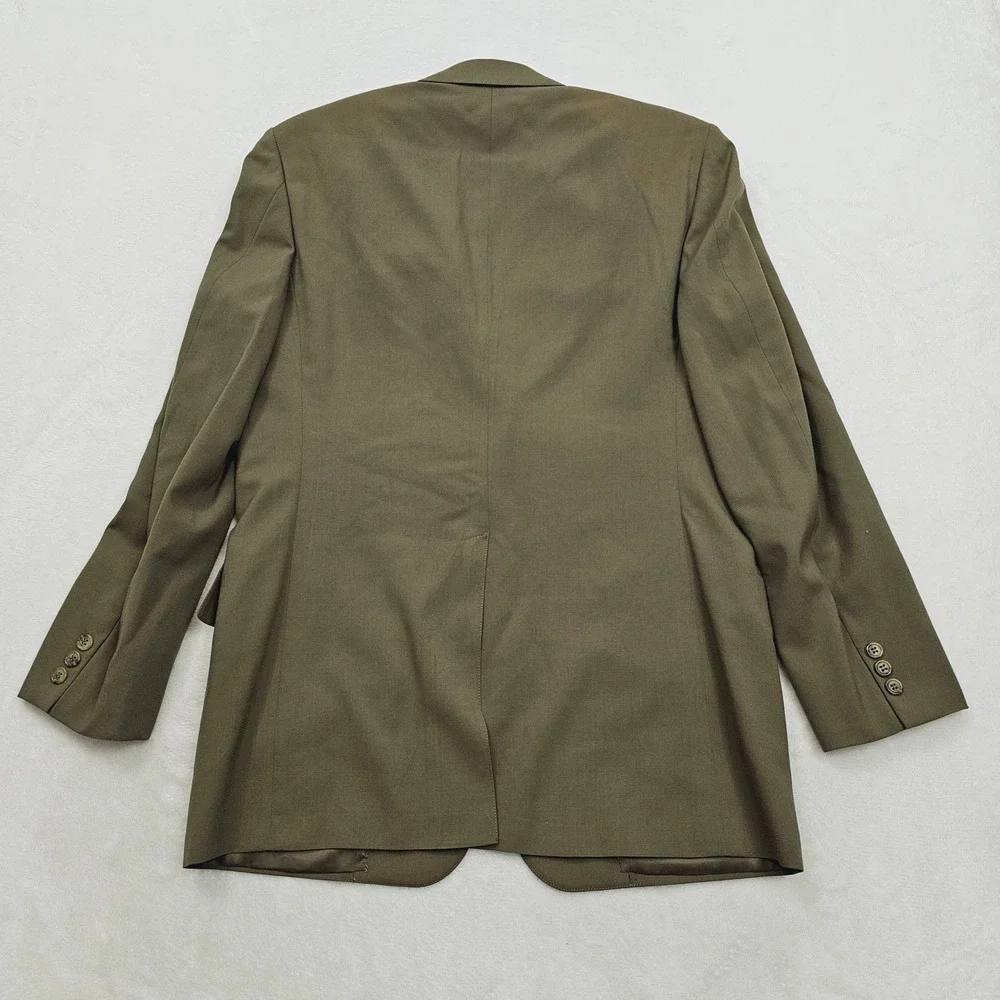 Brooks Brothers Blazer Mens (39R) 40R Olive Green Brooksease 3 Button Sport Coat